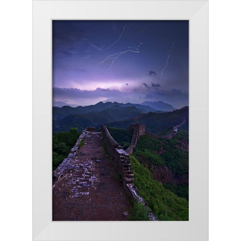 Great Wall White Modern Wood Framed Art Print by Zhang, Yan