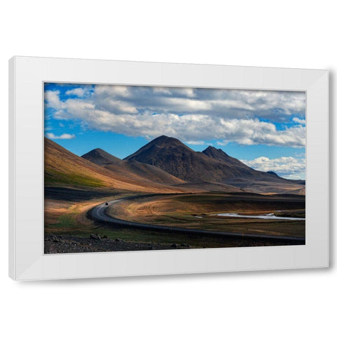 Iceland White Modern Wood Framed Art Print by Kravanja, Jure
