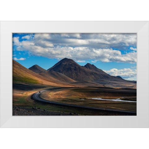 Iceland White Modern Wood Framed Art Print by Kravanja, Jure