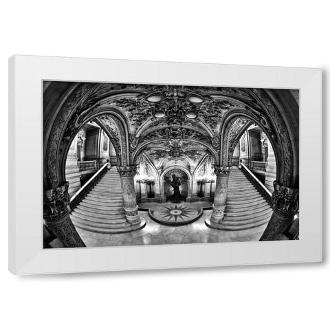 Opera Mystery White Modern Wood Framed Art Print by Pelissier, Marc