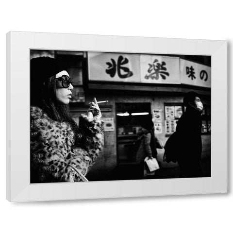Untitled White Modern Wood Framed Art Print by Suzuki, Tatsuo