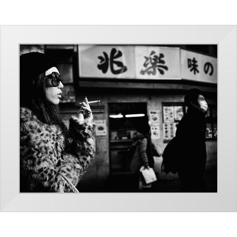 Untitled White Modern Wood Framed Art Print by Suzuki, Tatsuo
