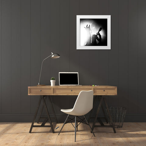 Mandragora White Modern Wood Framed Art Print by Klimonova, Veronika