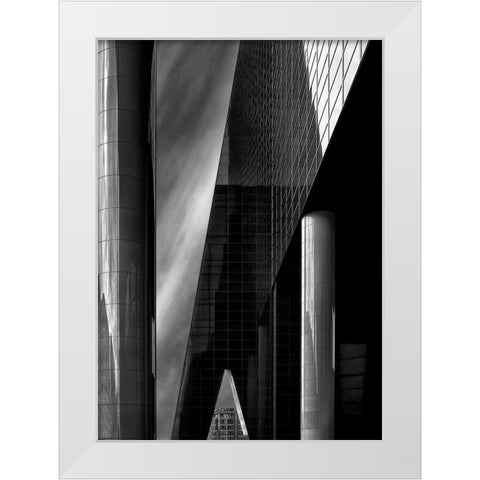 Architecture Is Frozen Music ... (1) White Modern Wood Framed Art Print by Depaepe, Yvette