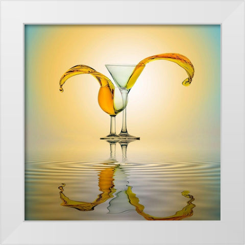 You And Me White Modern Wood Framed Art Print by Rahayu, Ganjar