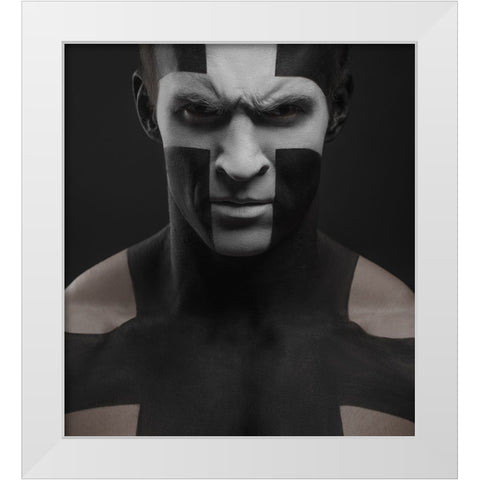 Untitled White Modern Wood Framed Art Print by Malikov, Alex