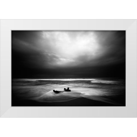 Naufrago White Modern Wood Framed Art Print by Della Latta, Massimo