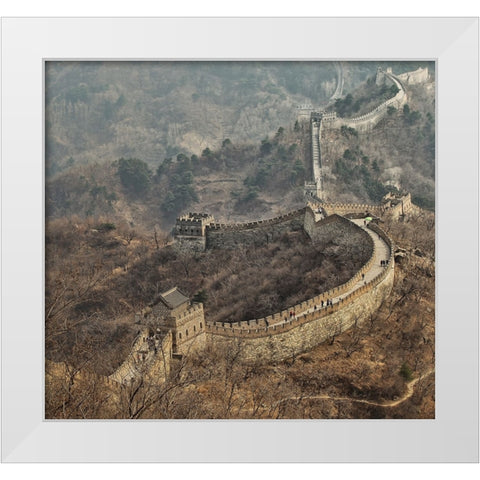 Early Spring In Mutianyu White Modern Wood Framed Art Print by Tjandra, C.S.