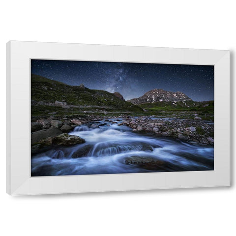 Elements Of Nature White Modern Wood Framed Art Print by Kaddas, Chris