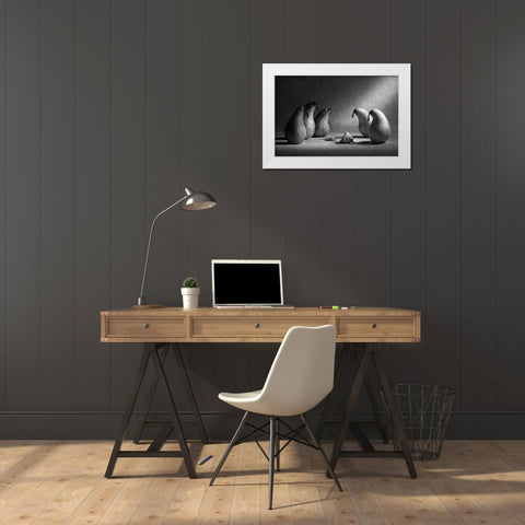 :-( White Modern Wood Framed Art Print by Ivanova, Victoria
