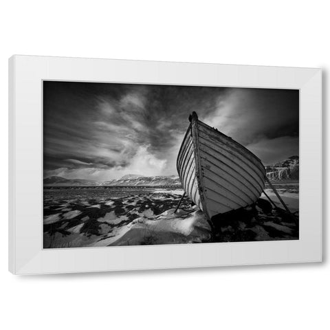 On Dry Land White Modern Wood Framed Art Print by Ingibergsson, Bragi