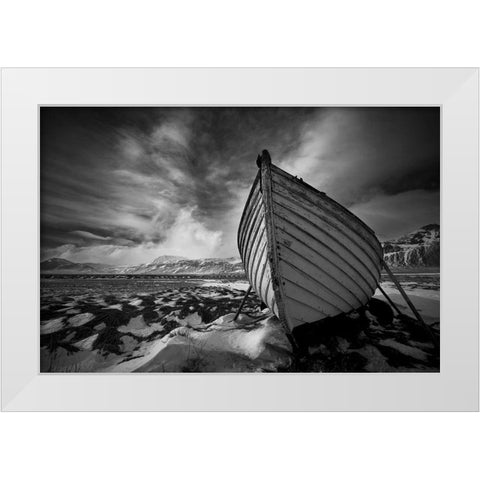 On Dry Land White Modern Wood Framed Art Print by Ingibergsson, Bragi