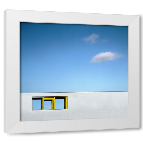 Yellow Window White Modern Wood Framed Art Print by Claes, Gilbert