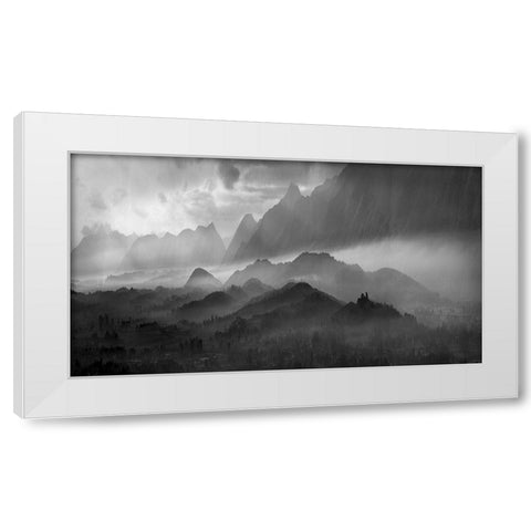 Valhalla White Modern Wood Framed Art Print by Stefan, Jacek