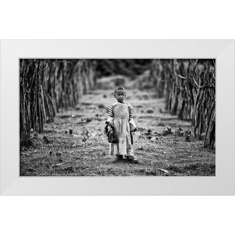 Lost White Modern Wood Framed Art Print by Jovic, Goran