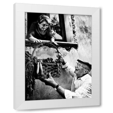 Lifetime Friends White Modern Wood Framed Art Print by Maiorana, Giuseppe