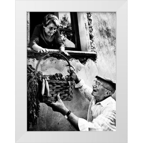 Lifetime Friends White Modern Wood Framed Art Print by Maiorana, Giuseppe
