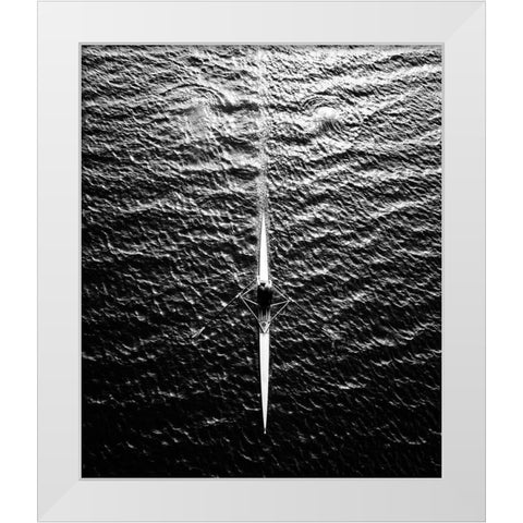 Untitled White Modern Wood Framed Art Print by Hardekopf, Friedhelm