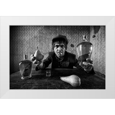Eat Or Drink? White Modern Wood Framed Art Print by Grobenski, Mario