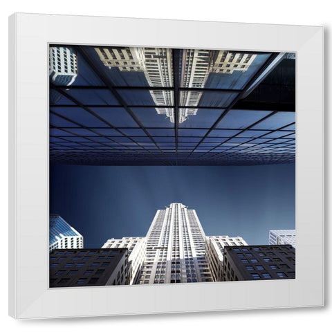 The star of Lexington White Modern Wood Framed Art Print by Del Grosso, Sebastien