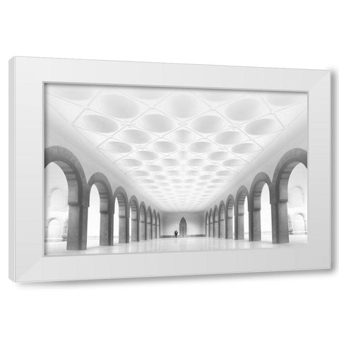 The Museum White Modern Wood Framed Art Print by Buhligaha, Hussain