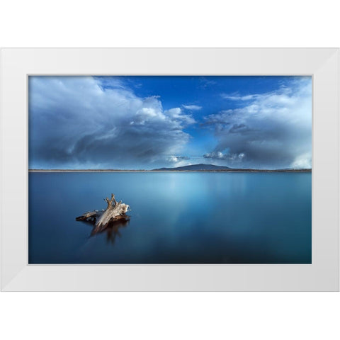 A Passage In Time White Modern Wood Framed Art Print by Darek Mitrega, Izabela