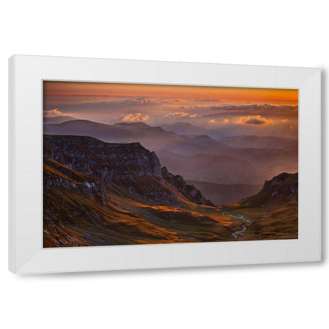 Vantage Point White Modern Wood Framed Art Print by Zsolt Andras, Szabo