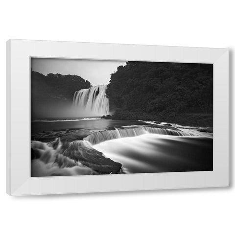 Huangguoshu Waterfalls White Modern Wood Framed Art Print by Zhang, Yan