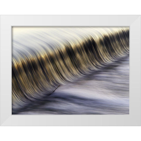 Golden Water White Modern Wood Framed Art Print by Mahrlein, Michael