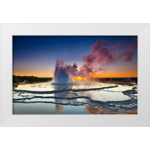 Explosion White Modern Wood Framed Art Print by Nicholas Roemmelt, Dr.