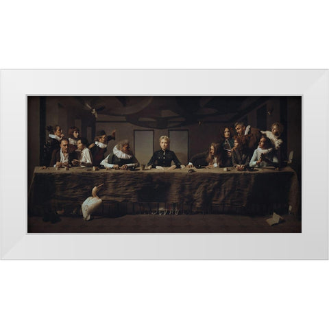 L?Ultima Cena White Modern Wood Framed Art Print by Voloshin, Igor