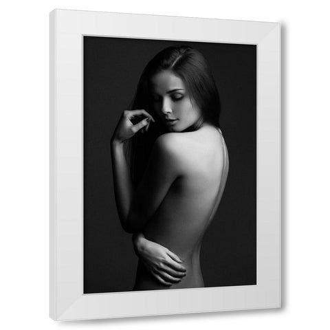 Sensual Beauty White Modern Wood Framed Art Print by Krystynek MQEP, Martin