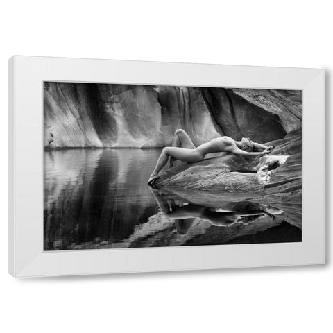 Place Of Dreams White Modern Wood Framed Art Print by Birkhofer, Bruno