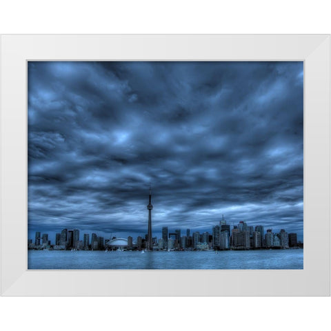 Toronto Blue White Modern Wood Framed Art Print by Witjes, Max