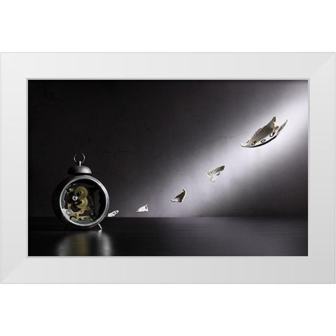 Amnesia White Modern Wood Framed Art Print by Ivanova, Victoria