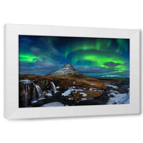 Magic Night White Modern Wood Framed Art Print by Nicholas Roemmelt, Dr.