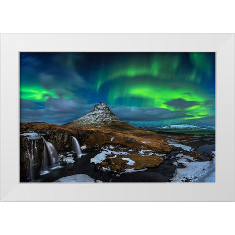 Magic Night White Modern Wood Framed Art Print by Nicholas Roemmelt, Dr.
