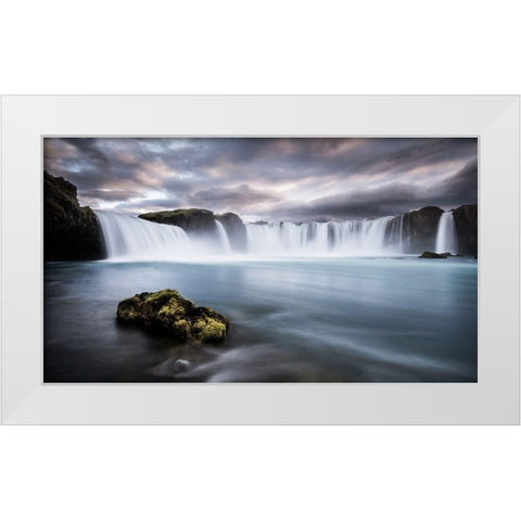 Eternal Flow White Modern Wood Framed Art Print by Wonisch, Andreas
