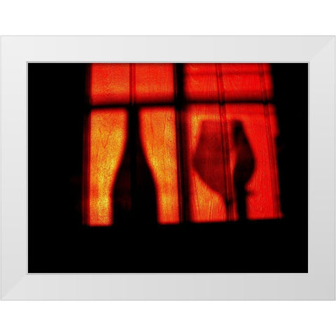 A Glass Of Red Wine White Modern Wood Framed Art Print by Ludvigson, Anders