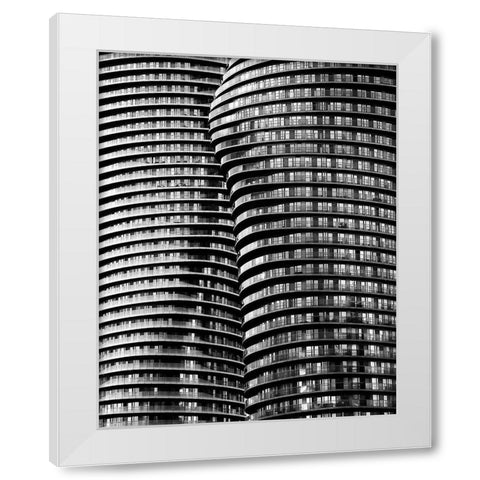Absolute Towers White Modern Wood Framed Art Print by Shainidze, Roland