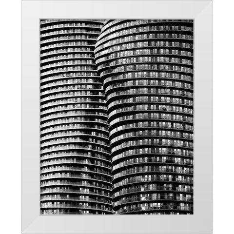 Absolute Towers White Modern Wood Framed Art Print by Shainidze, Roland
