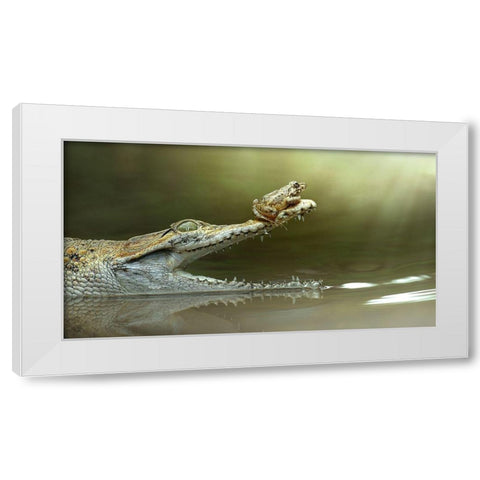 I Will Survive White Modern Wood Framed Art Print by Bhs, Fahmi