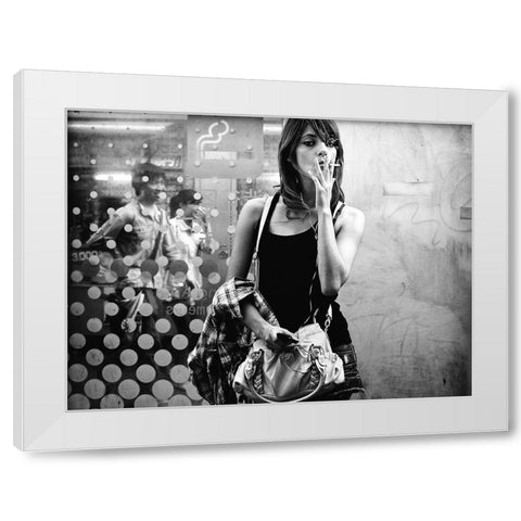 Untitled White Modern Wood Framed Art Print by Suzuki, Tatsuo