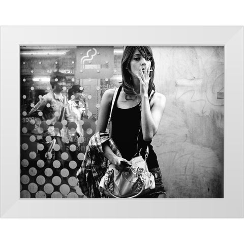 Untitled White Modern Wood Framed Art Print by Suzuki, Tatsuo