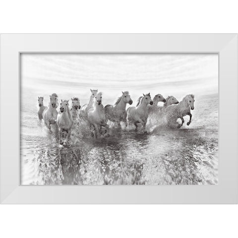 Illusion Of Power (13 Horse Power Though) White Modern Wood Framed Art Print by Golubenko, Roman