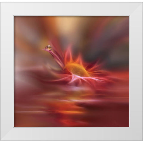 Song Of My Soul... White Modern Wood Framed Art Print by Nan, Juliana