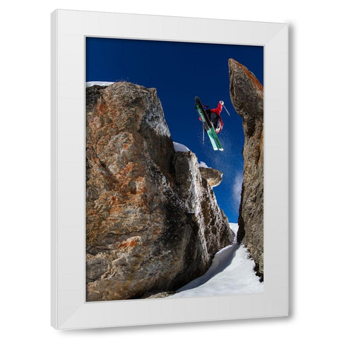 In Between The Rocks White Modern Wood Framed Art Print by Shu, Tristan
