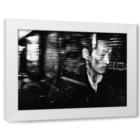 Untitled White Modern Wood Framed Art Print by Suzuki, Tatsuo