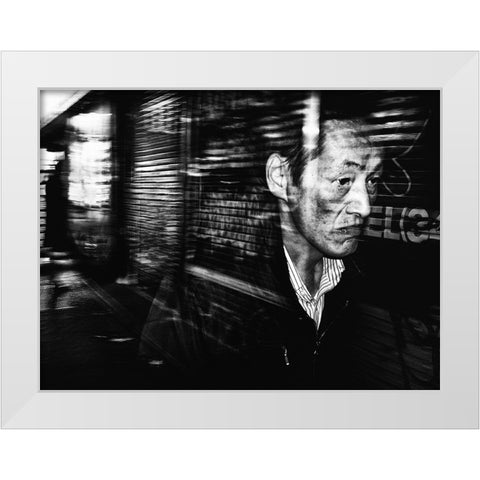 Untitled White Modern Wood Framed Art Print by Suzuki, Tatsuo