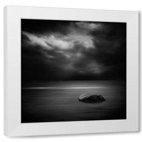 Untitled White Modern Wood Framed Art Print by Kurcens, Kaspars